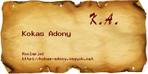 Kokas Adony névjegykártya